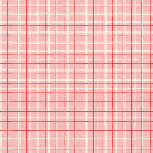 Christmas Plaid Pink - Oh What Fun by Poppi Cotton