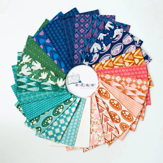End Paper by Jen Hewett for Ruby Star Society - Layer Cake (10" Squares)