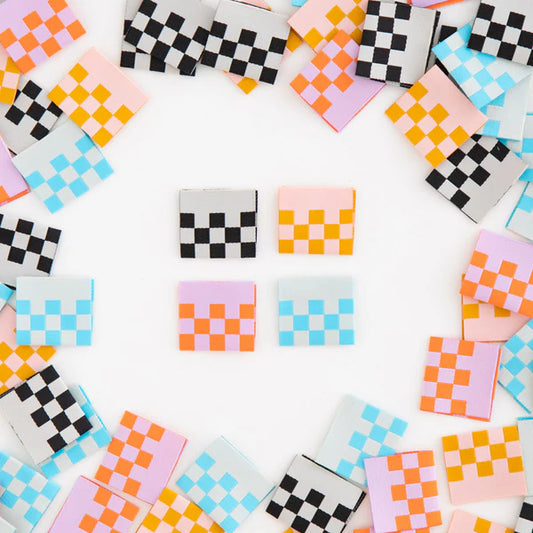 Checkerboard Multipack - Woven label - Sarah Hearts