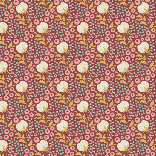 Tilda Sanctuary - Cottonfield - Maroon