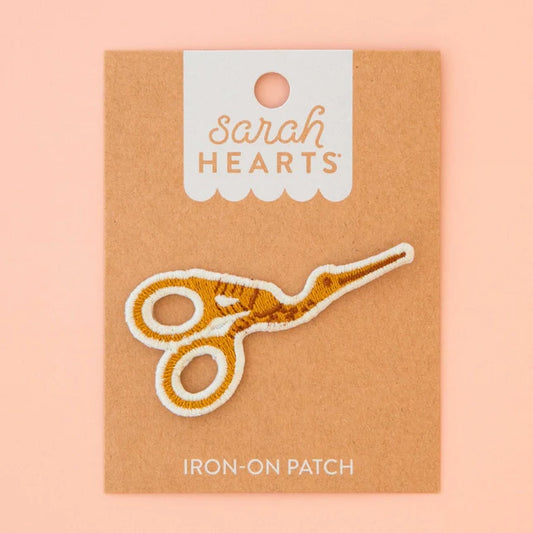 Stork Scissors - Iron On Patch - Sarah Hearts