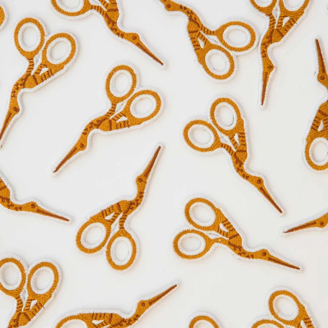 Stork Scissors - Iron On Patch - Sarah Hearts