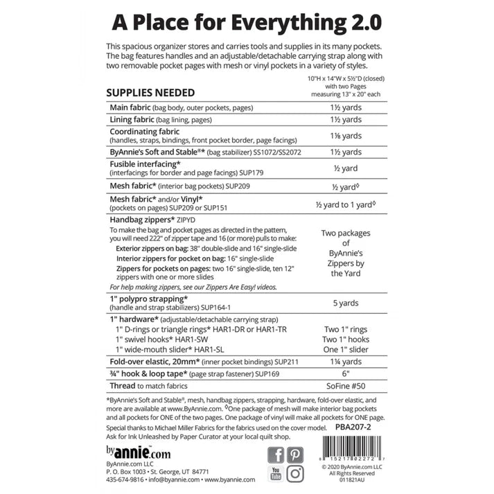 Place for Everything 2.0 Pattern