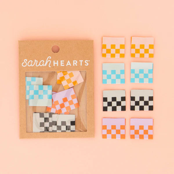 Checkerboard Multipack - Woven label - Sarah Hearts