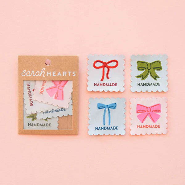 Bow Handmade - Woven label - Sarah Hearts