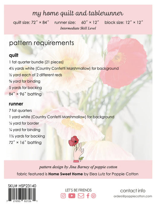 My Home Pattern - Poppi Cotton