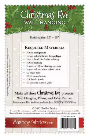 Christmas Eve Wall Hanging Pattern