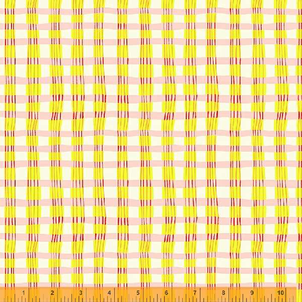 Windham Fabrics - Lucky Rabbit - Painted Plaid Pink