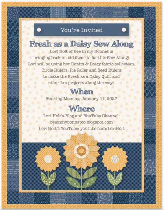 PREORDER || Fresh as a Daisy Quilt Kit from Lori Holt  - Riley Blake