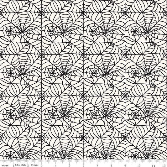 Sophisticated Halloween - Spider Web White
