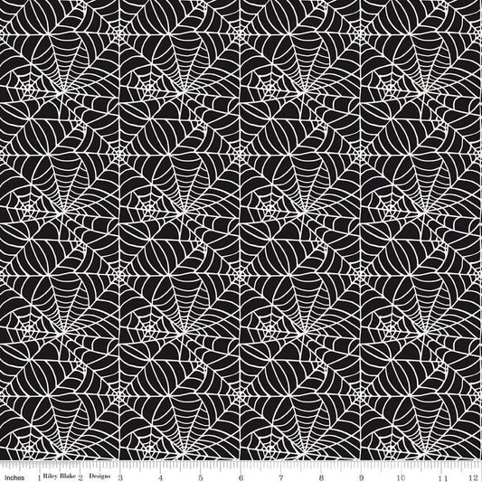 Sophisticated Halloween - Spider Web Black