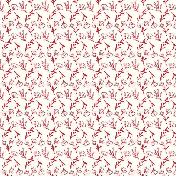 Floral in Cloud - Radiant Ruby - Riley Blake Designs