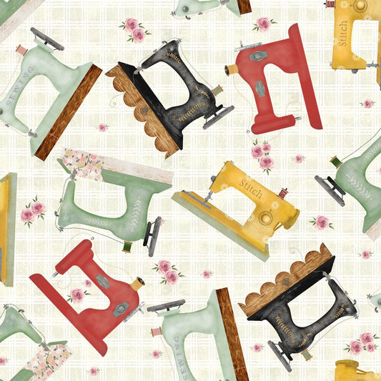 Shop Hop - 3 Wishes Fabric - Vintage Machines