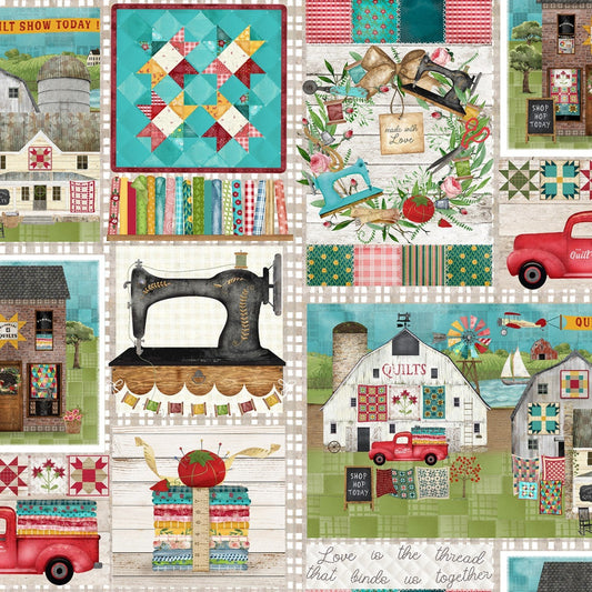 Shop Hop - 3 Wishes Fabric - Multi Keepsake