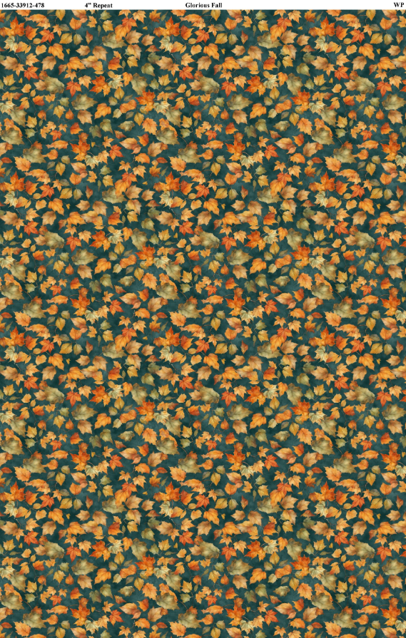 Glorious Fall - Leaves Dr. Blue- Wilmington Fabrics
