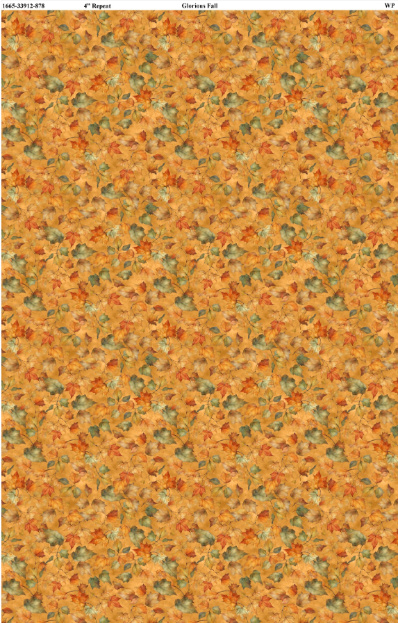 Glorious Fall - Leaves Orange- Wilmington Fabrics