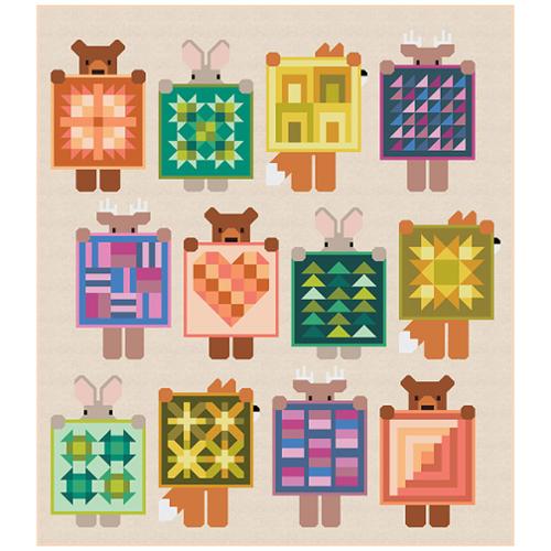 PREORDER || Elizabeth Hartman Show and Tell Quilt Kit Bella Solids