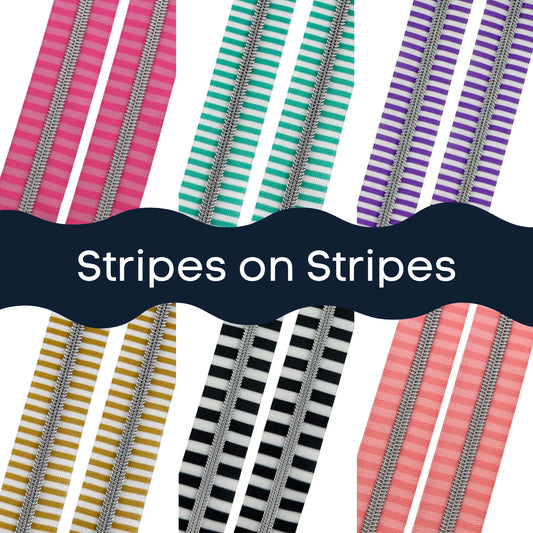 Stripes on Stripes Bundle - #5 Nylon Coil Zipper Tape